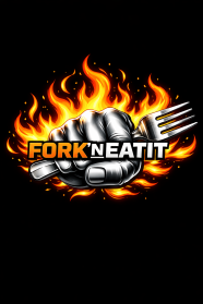 ForknEatit logo with outline and glow